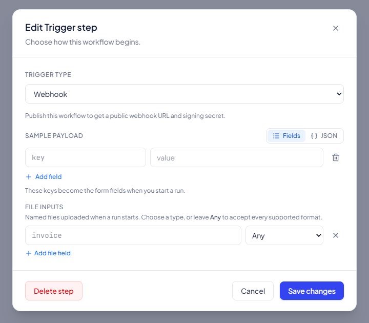 Configure the trigger